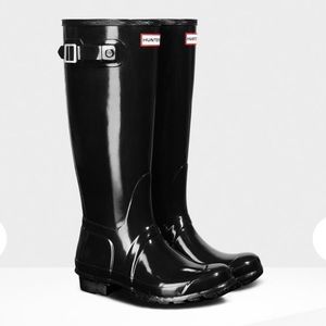 Hunter Tall Black Gloss Rainboots